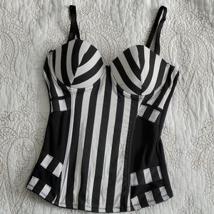 SOLD - Spirit Halloween Striped Corset